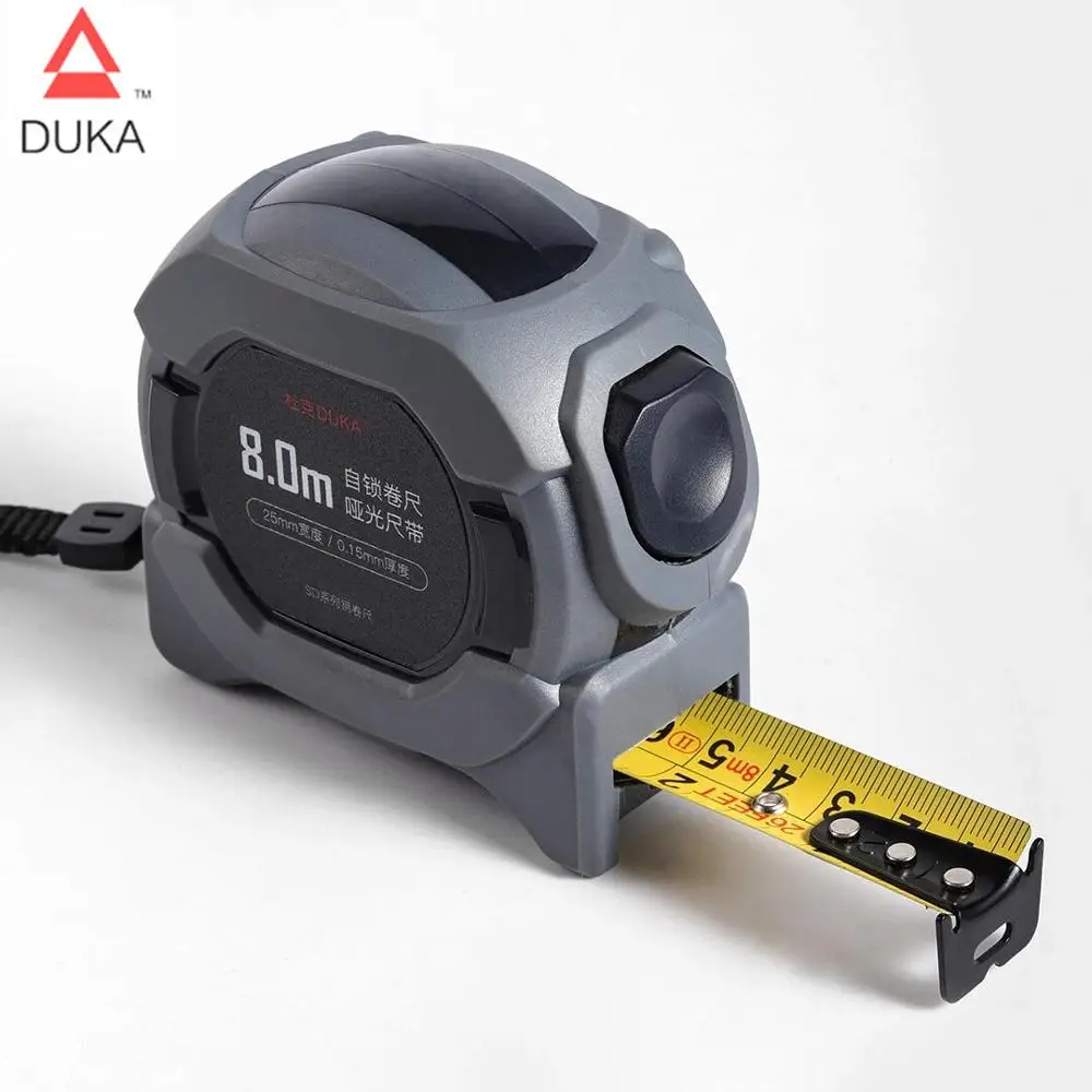 

DUKA SD 8,0 M Точная стальная лента измерительная матовая Выдвижная линейка прорезиненный водонепроницаемый портативный измерительный инструм...