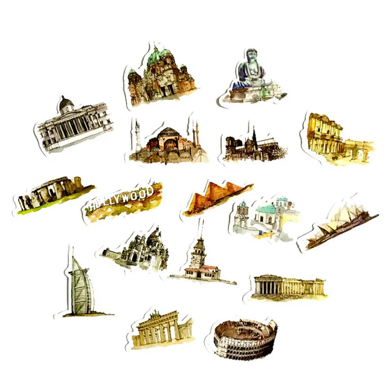 42 шт. водонепроницаемые Стикеры для багажа ноутбука скейтборда автомобиля |