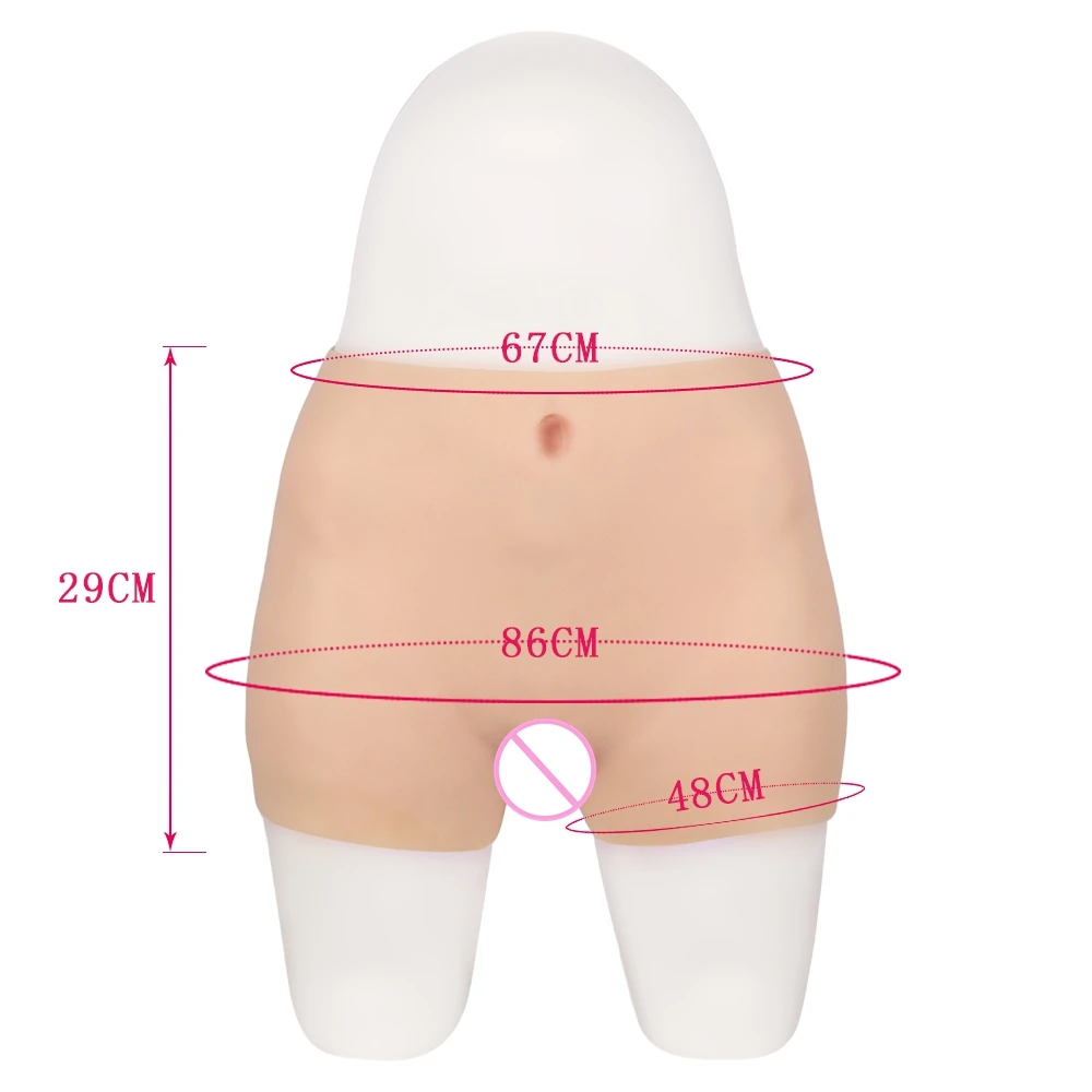 Силиконовые Реалистичные трусики-Вагина 67 см Трансвестит киска штаны