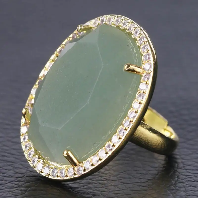 Высокое качество модный Регулируемый натуральный Овальный полудрагоценный