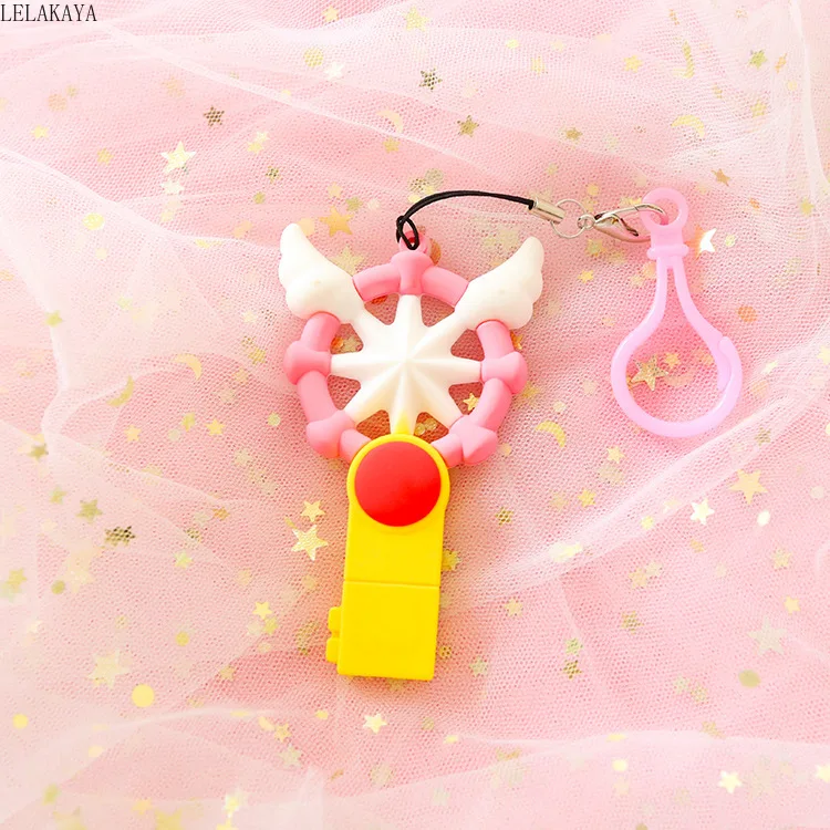 Творческий Card Captor Sakura Аниме фигурки напечатанный рисунок звезды крылья
