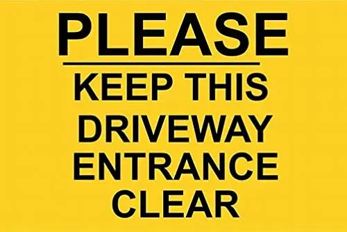 

Warning Sign Please Keep This Driveway Entrance Clear Sign Road Sign Business Sign Aluminum Metal Tin Sign Z0327