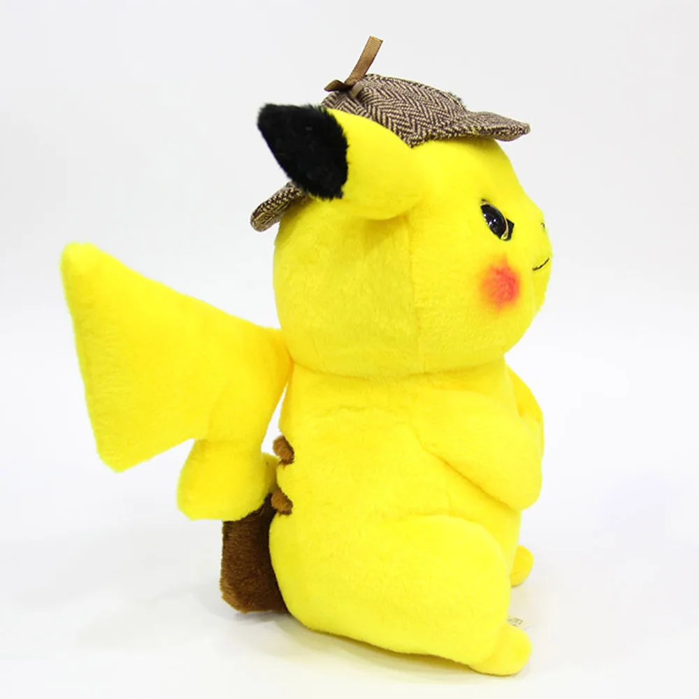 28 см плюшевые детектив Пикачу плюшевая игрушка милые куклы аниме мультфильм Kawaii