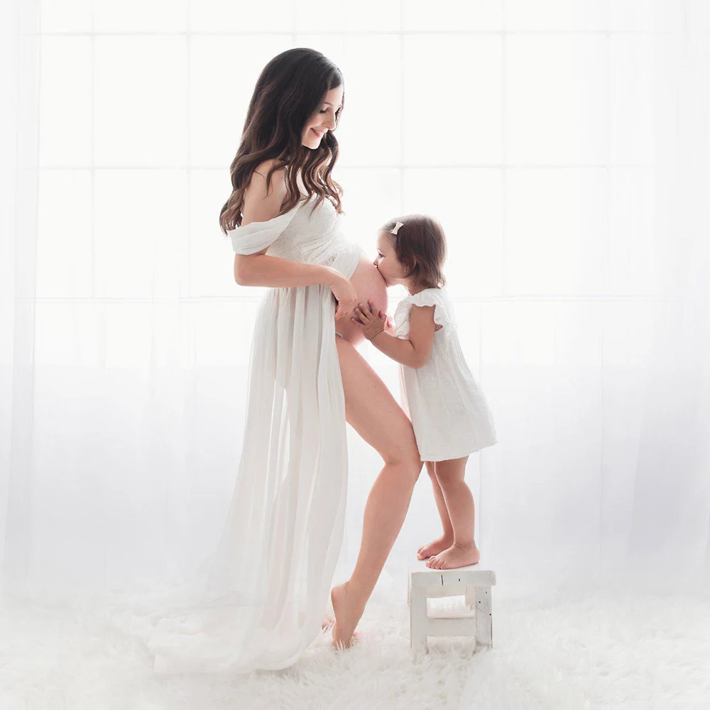 Сексуальные Платья для беременных для фотосессии шифоновое платье для беременных реквизит для фотосъемки Платья-макси для беременных женщ...