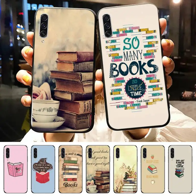 

Books Pile Library Reading Phone Case For Samsung galaxy A S note 10 7 8 9 20 30 31 40 50 51 70 71 21 s ultra plus