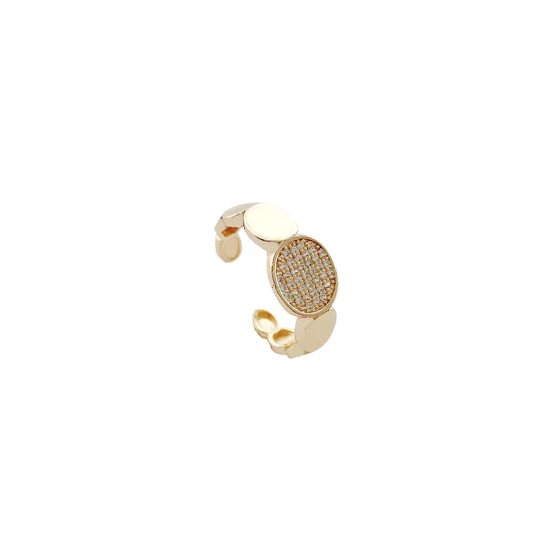 

H008 Fashion Delicacy Elegant Light Luxury Zircon Adjustable Rings GIRL'S Gift Party WOMEN'S Jewelry Ring 2021
