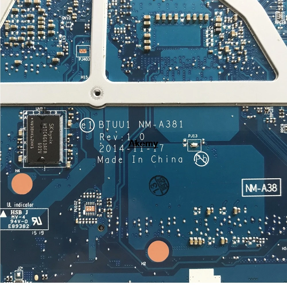 

NM-A381 Laptop motherboard for Lenovo YOGA3-14 original mainboard I5-5200U GT940M