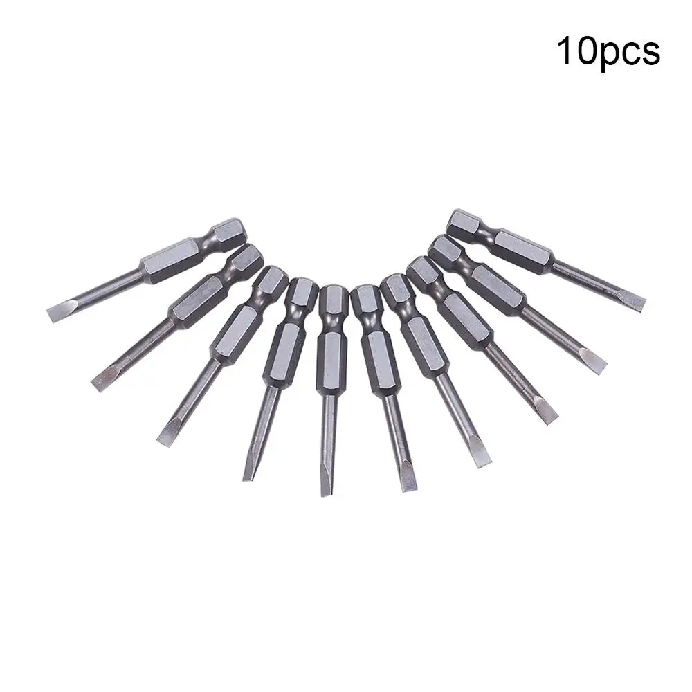 Utoolmart 10 шт. шлицевая Магнитная отвертка 50/75 мм длина S2 1/4 дюйма шестигранный