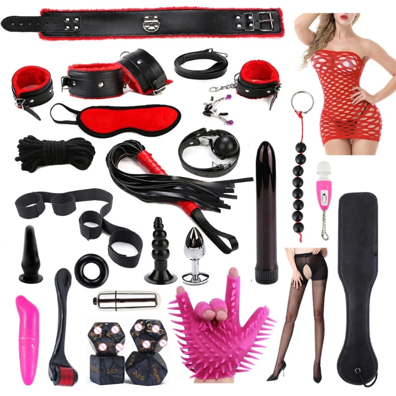 

RXJD Restraints for Sex, Bdsm Toys Leather Bondage Sets Restraint Kits Sex Things for Couples Lovers Sex Games by Luvsex