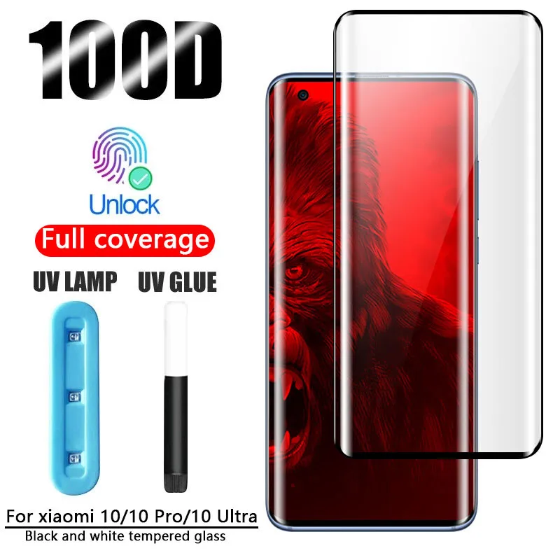 УФ протектор экрана из закаленного стекла для Xiaomi Mi Note 10 Lite Pro Ultra Mi10 5G Защитное