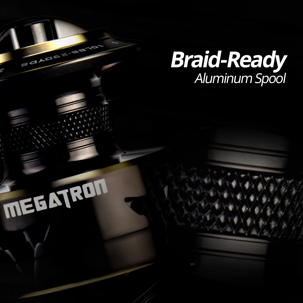 Фото Катушка для спиннинга KastKing Megatron, карбоновая, макс. нагрузка 18 кг, с большой катушкой, алюминиевый корпус, для морской рыбалки №5