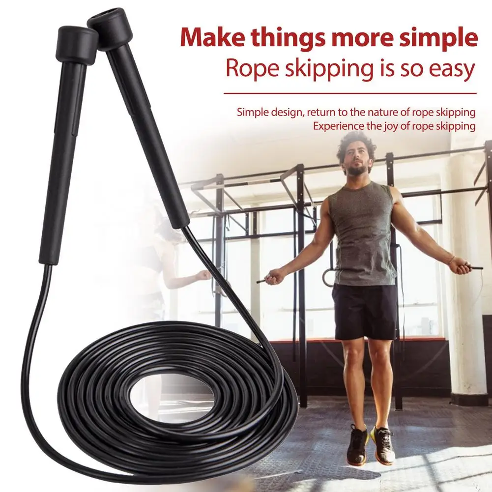 

Weight Loss Skipping Rope Adjustable Sports Fitness Black Speed Jumping Rope With Non-slip Handle For Home Fitness Use