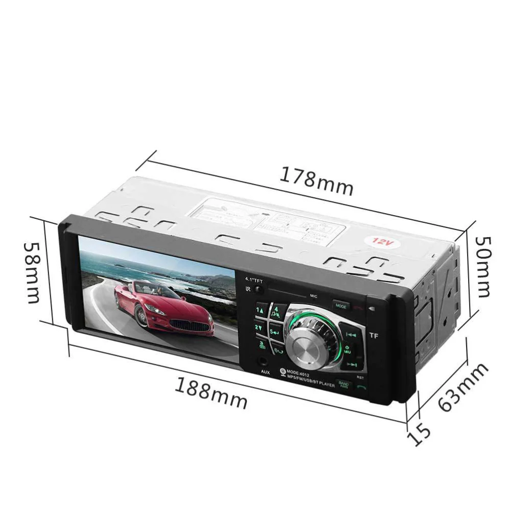 

1Pc 4.1 Inches Backlight Professional 1080P Car Mp5 Player GPS Navigation Mp3 Radio AIO Machine