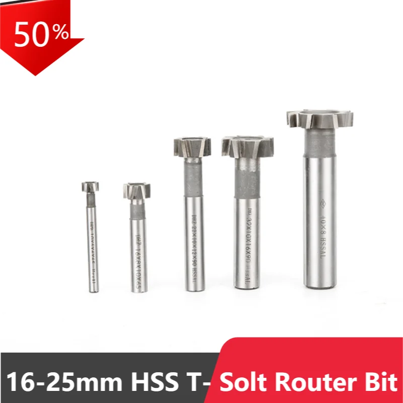 T-Slot Router Bit HSS End Mill 10-32mm Straight Shank Milling Cutters For Metalworking Keyway Tool Tungsten Carbide Cutter | Инструменты