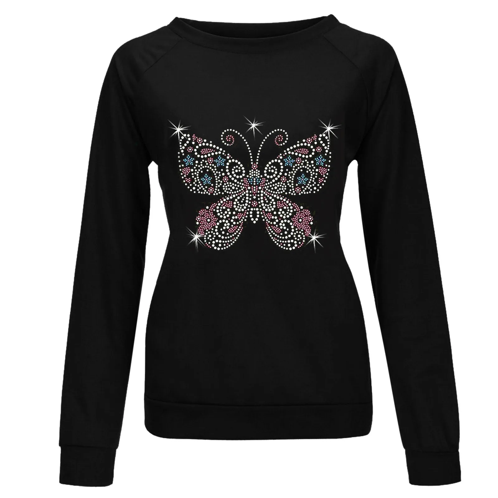 Кроп-топ женский с длинным рукавом модная повседневная футболка круглым вырезом