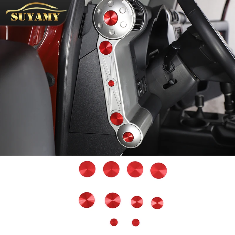 

10Pcs Both Sides Of The Dashboard Trim Decorative Protective Patch For Toyota FJ Cruiser 2007-2021 Car Accessories Interior