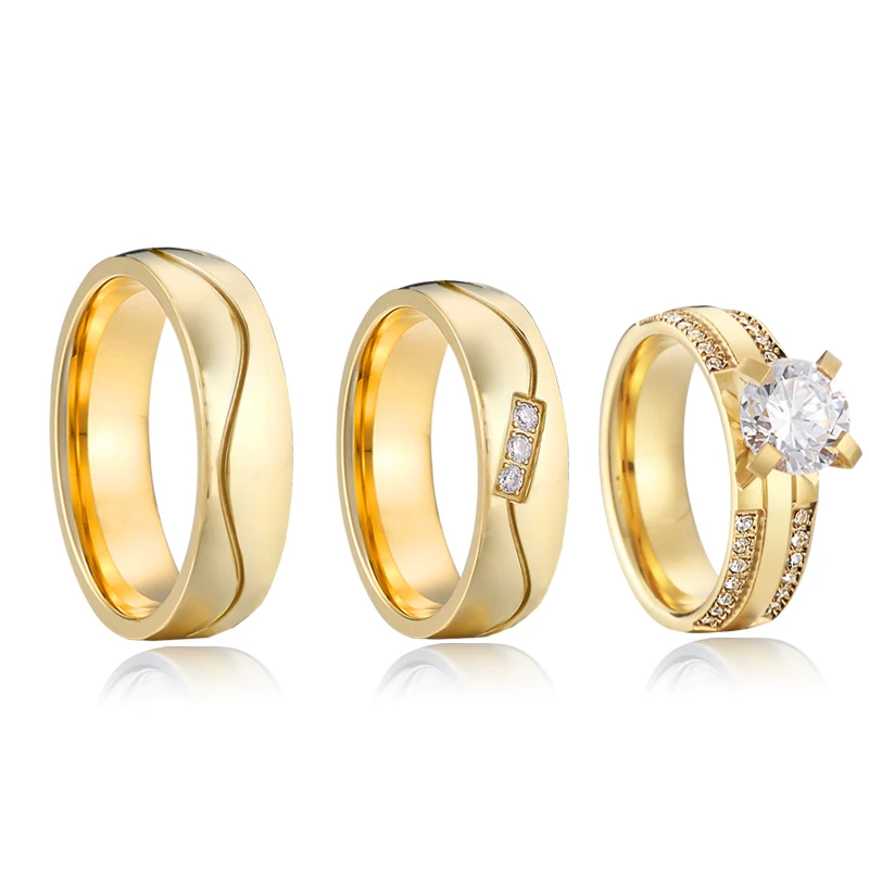 

Свадебное кольцо с блестящим кубическим цирконием love alliance 14k позолоченное свадебное кольцо из желтого золота 18 карат с бриллиантами