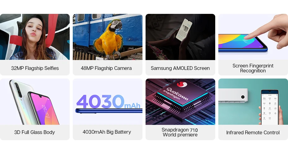 Глобальная версия, Xiaomi Mi 9 Lite, Восьмиядерный процессор Snapdragon710, 6 ГБ, 128G, мобильный телефон, 6,39 дюймов, AMOLED, камера 48 МП, 4030 мАч, мобильный телефон