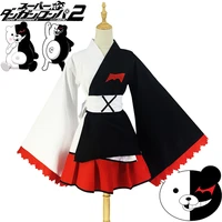 2021 new anime danganronpa monokuma cosplay pinafores kimono dresses men women halloween cosplay costume