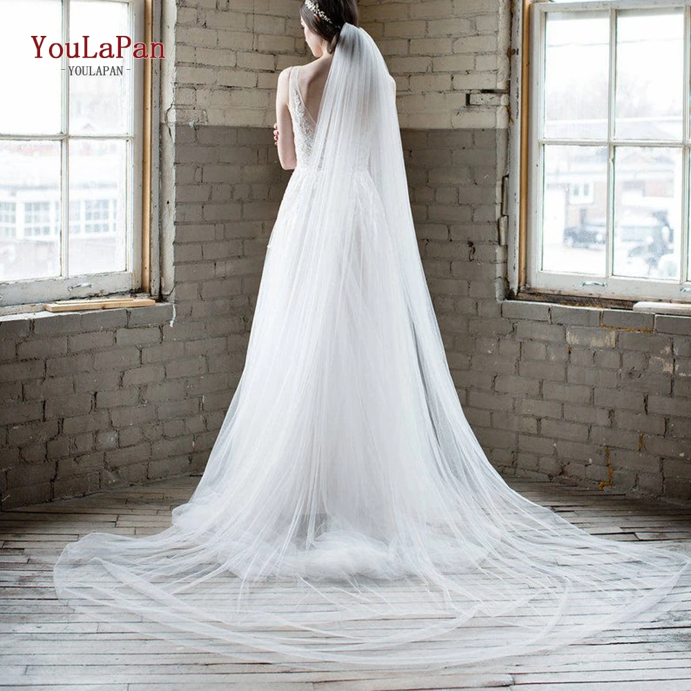 

YouLaPan V30 2 Tier Cathedral Wedding Veil 3 Metre Long Wedding Veils Elegant Wedding Accessories
