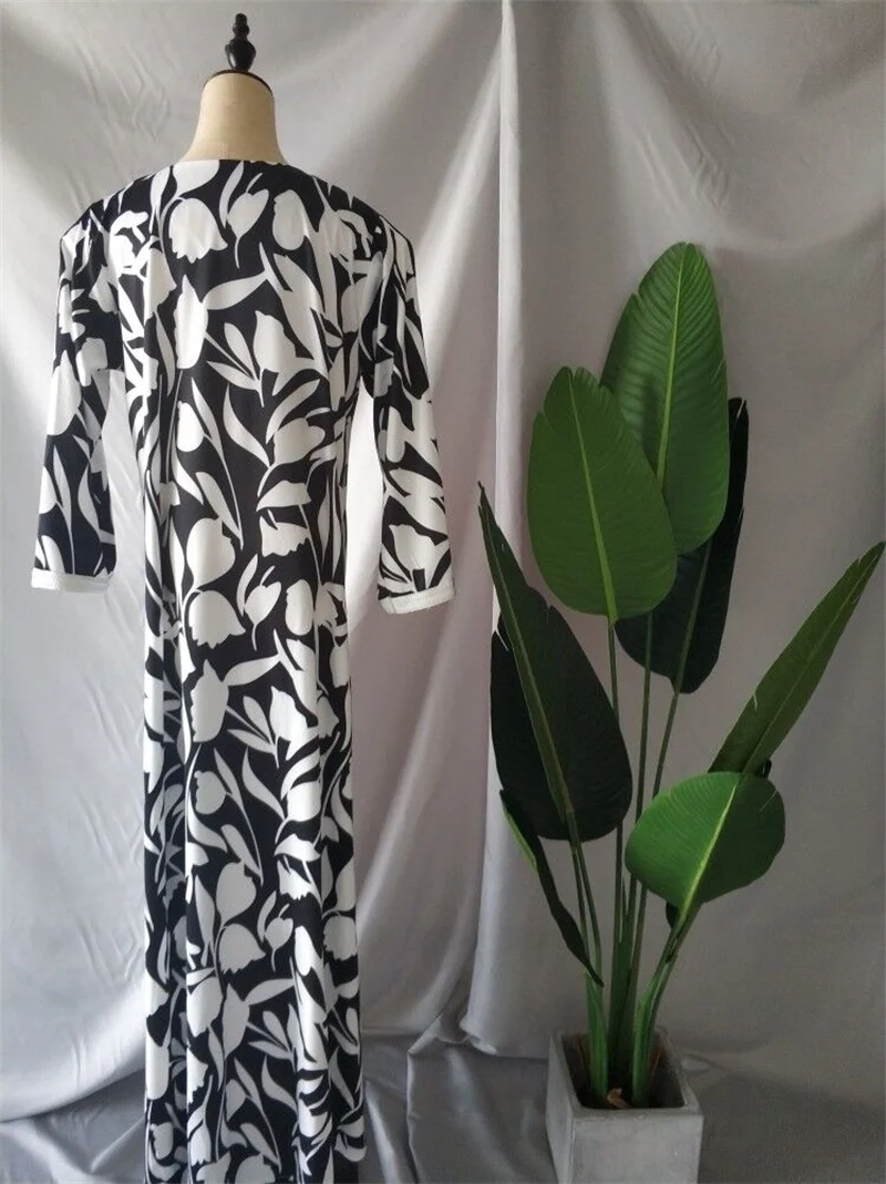 Женское платье-макси с V-образным вырезом и длинным рукавом | Тематическая одежда