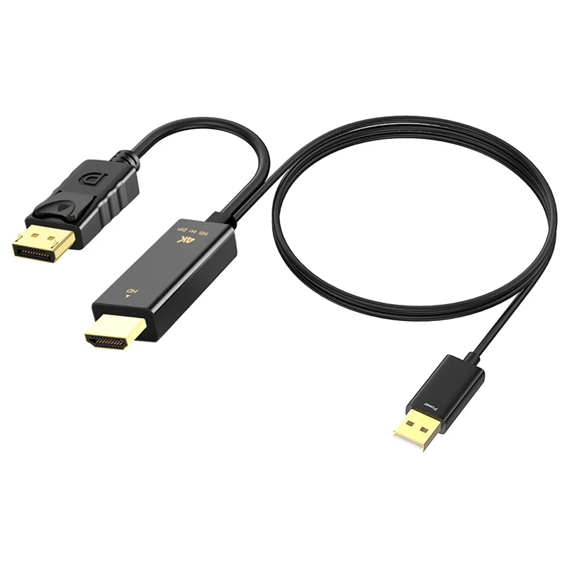 

RISE-HDMI To DP 4K 60Hz High-Definition Adapter Cable Graphics Card, For Eating Chicken Gaming Computer And Monitor Cable