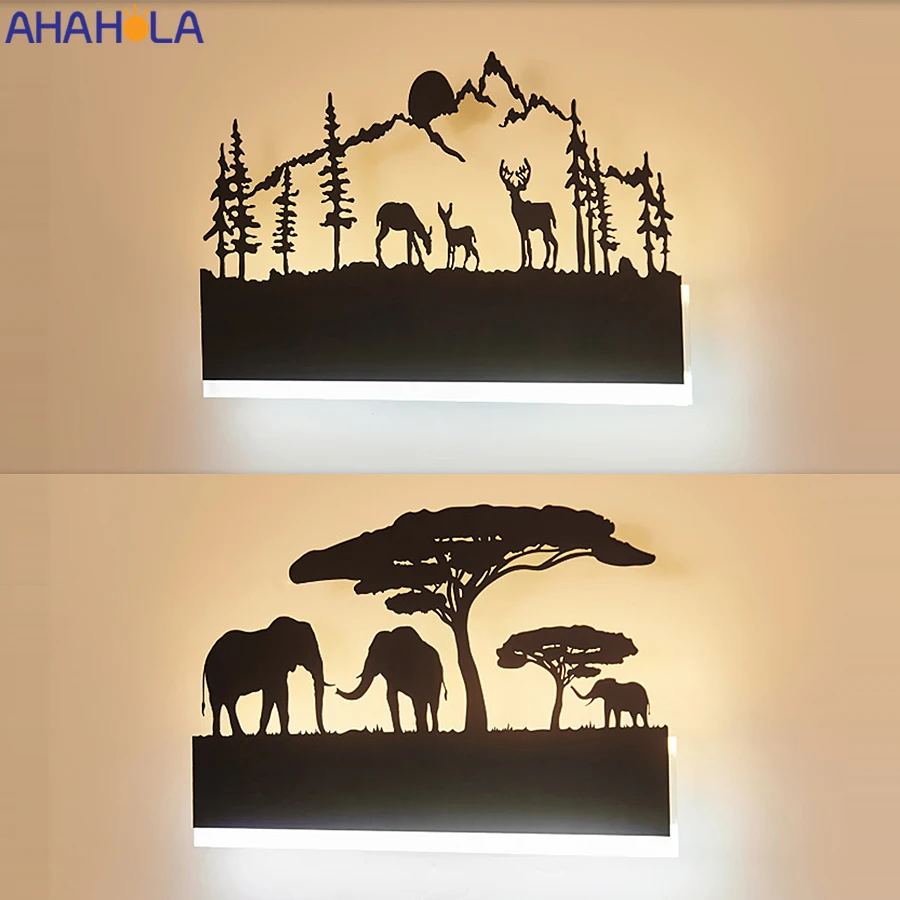 Акриловые железные Ночные светодиодные светильники декоративное настенное бра