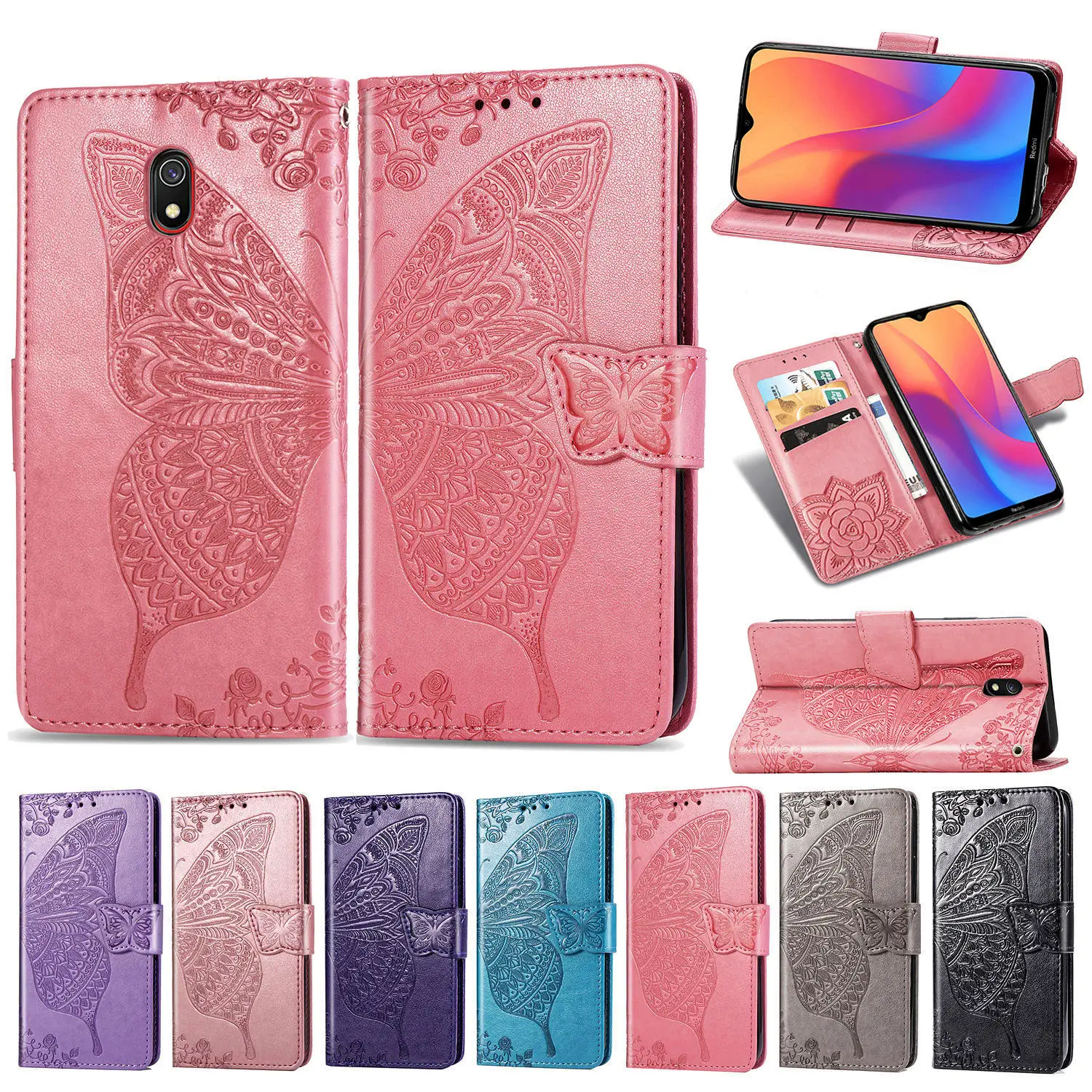 Чехол для Redmi 8 8A роскошный флип чехол из искусственной кожи Xiaomi A Redmi8 Redmi8A с