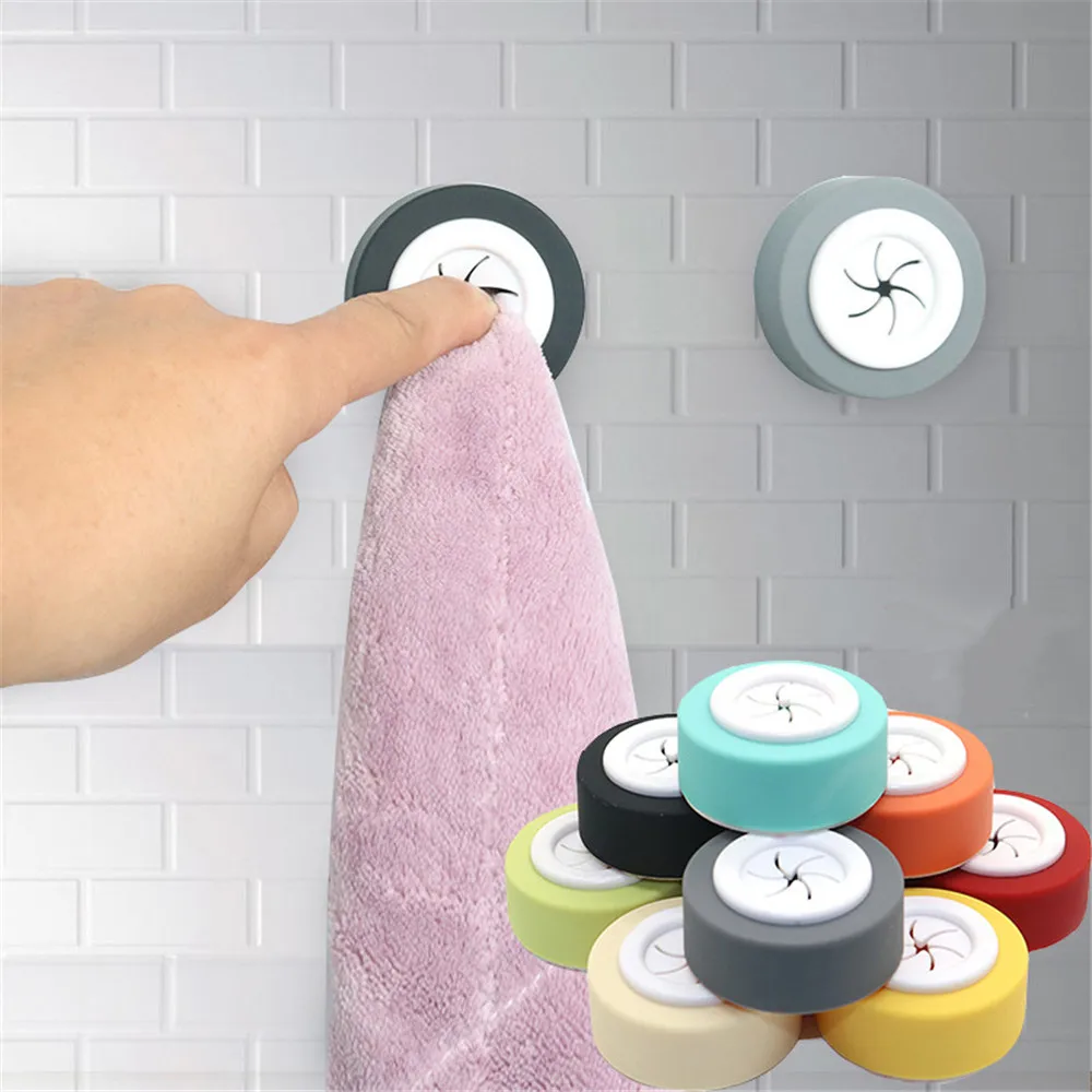 3 шт./компл. кручок для кухонного полотенца Органайзер Punch-Бесплатный клей дыры