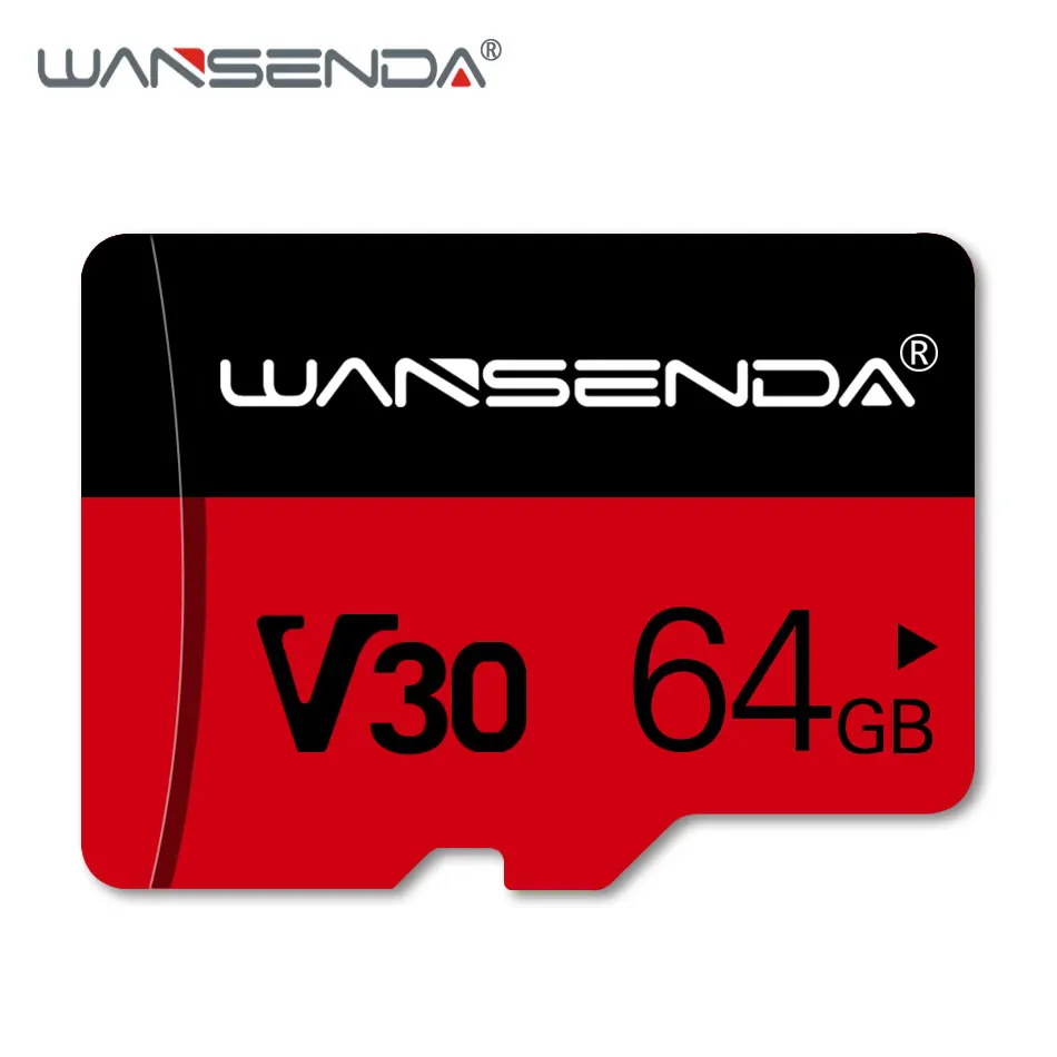 WANSENDA карту памяти V30 256 ГБ 128 Гб 64 32 оперативной 16 встроенной 8 TF карты Class10 флеш с