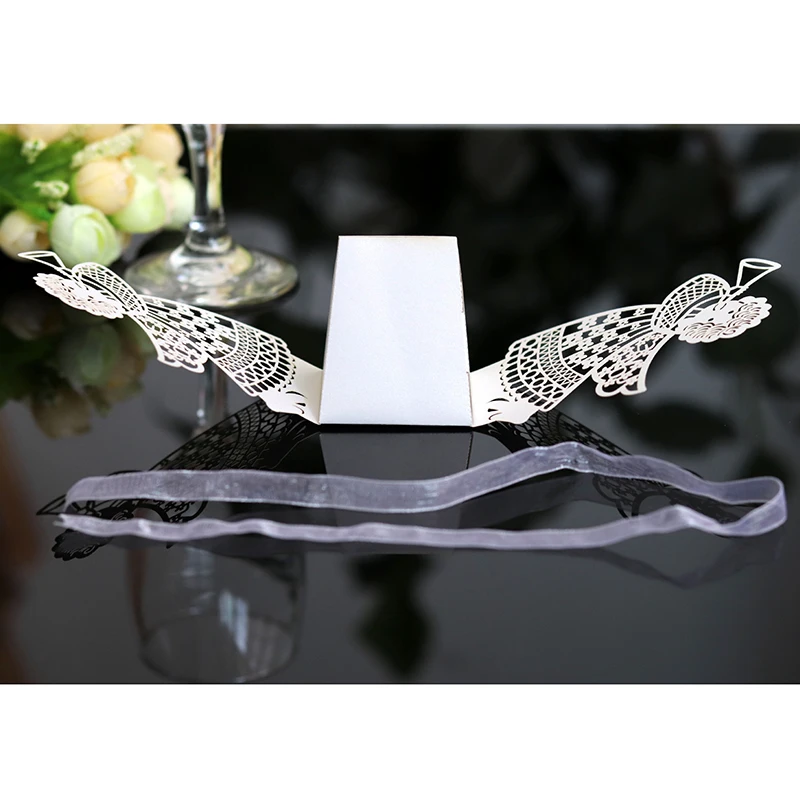 50/100 шт Ангел лазерная резка полые перевозки пользу подарки коробка для конфет с