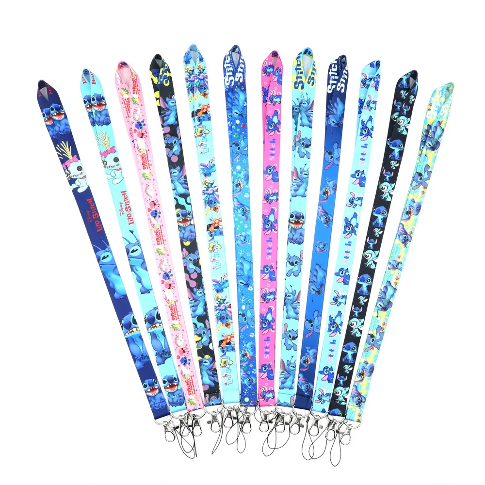 Мультфильм милый стежок шеи ремень мобильный телефон ID значок держатель Веревка