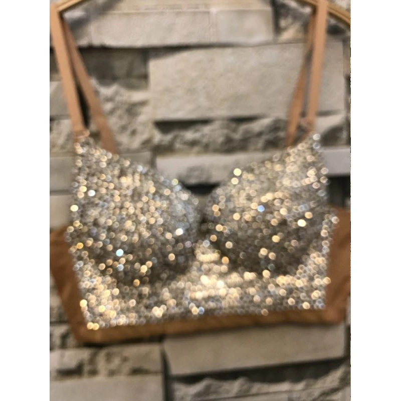 Топ бюстгальтер 2020 к требованиям заказчика Сверкающие С украшением в виде