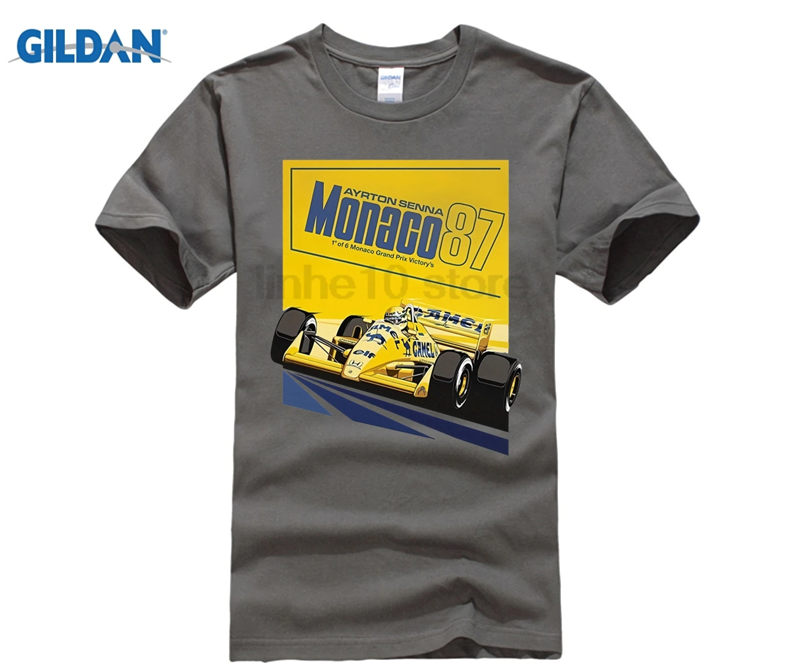 Новое поступление Ayrton Senna 87 постер Топы Футболка 1 автомобиль мужчины круглый