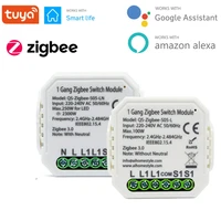 tuya smart life zigbee switch module 12 gang withno neutral 2 way wireless control work with alexa google home 220 240v