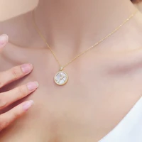 new hot product twelve constellation necklace woman white mother of pearl pendant clavicle chain jewelry anniversary gift