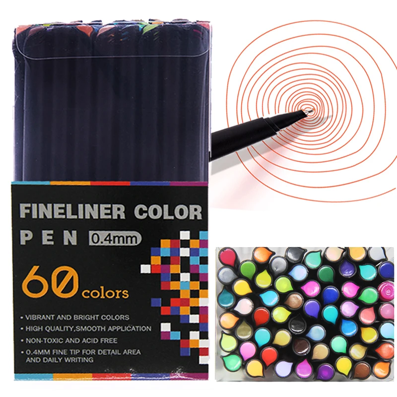 Professional Line Art Marker Pen Drawing Maker Fineliner Pens For School Office Set Kawaii Ink Supplies |