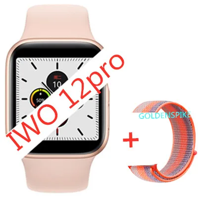 IWO 12 Watch series 5 1:1 Смарт-часы женские человек 40/44 мм для apple iPhone X 11 IOS Android телефон smartwatch IWO12 PK IWO 11/10 - Цвет: Nylon strap