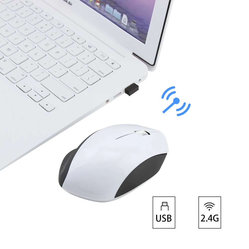 

2.4Ghz Wireless Mouse Ergonomic Heathy Designed Gaming Mause 1200 DPI USB 3 Buttons Optical Portable Computer Mice For PC Laptop