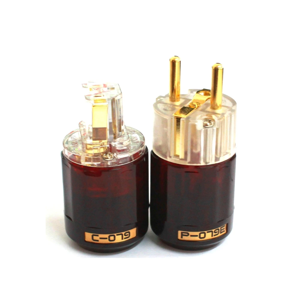 Hifi Oyaide C 079 P 079e Schuko Европейская штепсельная Вилка питания 24k позолоченный IEC аудио