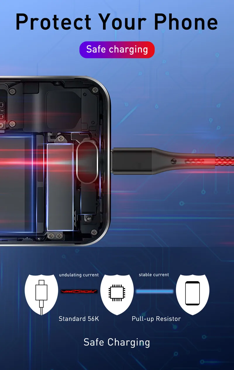 Кабель Micro usb для быстрой зарядки 2 м Huawei Y6p Y7p Y5p Y5 2018 Y7 Y9 2019 Honor 9a 9c 8c 7a|Кабели