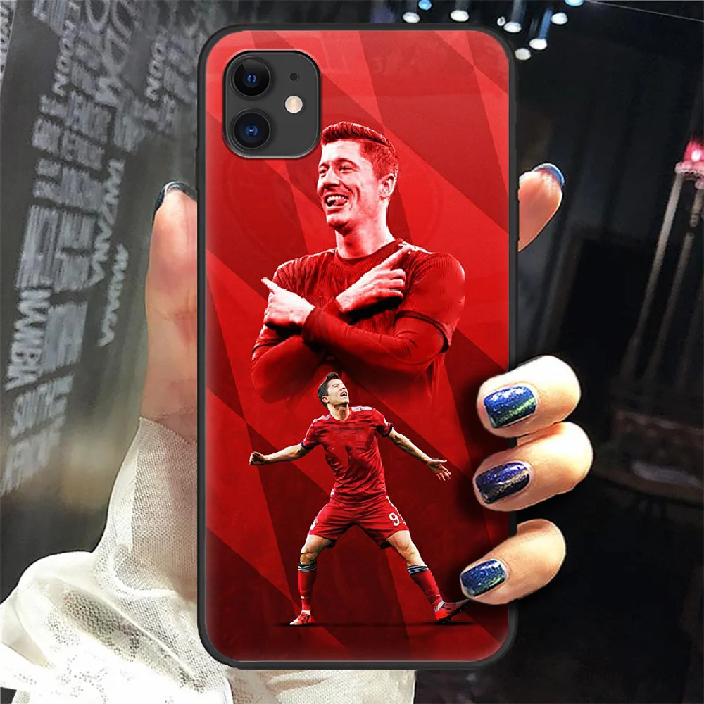 

Munich Football Lewandowski Phone Case Cover Hull For iphone 5 5s se 2 6 6s 7 8 12 mini plus X XS XR 11 PRO MAX black shell
