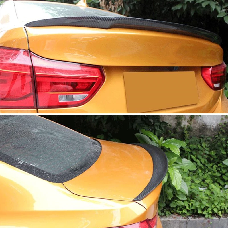 

Use For BMW 1 Series F52 Sedan Spoiler 2016--2020 Year Glossy Real Carbon Fiber Rear Wing P Style Sport Accessories Body Kit