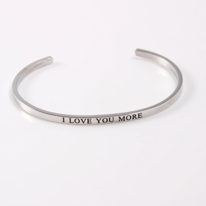 2021 новые Браслеты нержавеющей стали и кольцеобразный браслет с гравировкой &quotI