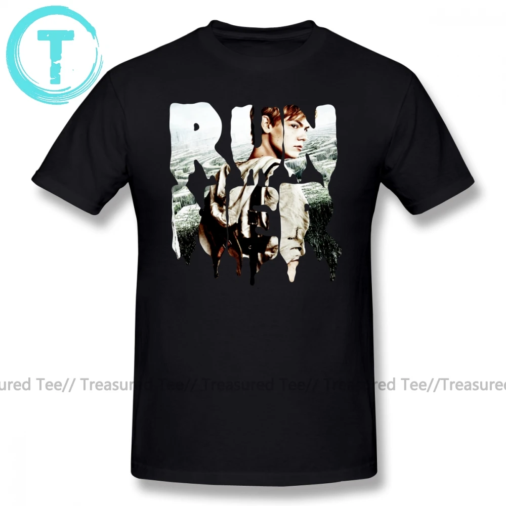 Футболка с изображением бегущего лабиринта Мужская футболка 100 хлопок