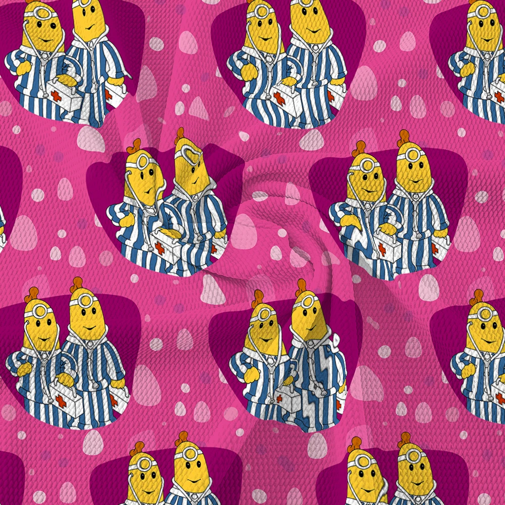 

Cartoon Pajama Banana Print Bullet Strech Cotton Fabric for DIY Home Tex Bags Handmade Materials 50*145cm