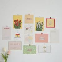 13 sheets tulip flower series decorative card set korean diy wall bedroom diary postcard sticker cute photo props background