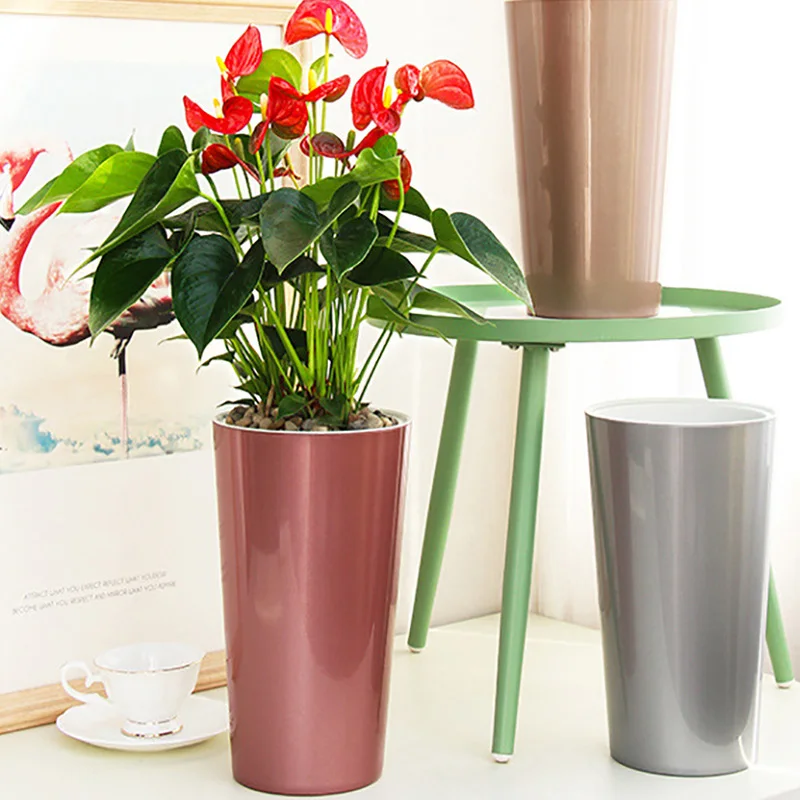 Самополивающийся горшок фиолетовые горшки ленивый цветочный автоматический