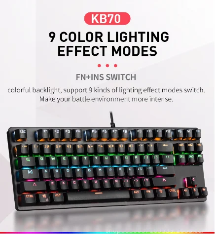 Клавиатура WESAPPA игровая Механическая с RGB подсветкой 87/104 клавиш|Клавиатуры| |