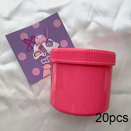 250ml Red 20pcs Happy monkey 10/20 штук Slime Контейнеры Коробки 150/250 мл Пластик хранения коробка из полипропилена для пушистое облако Clear Slime глина - Цвет: 250ml Red 20pcs